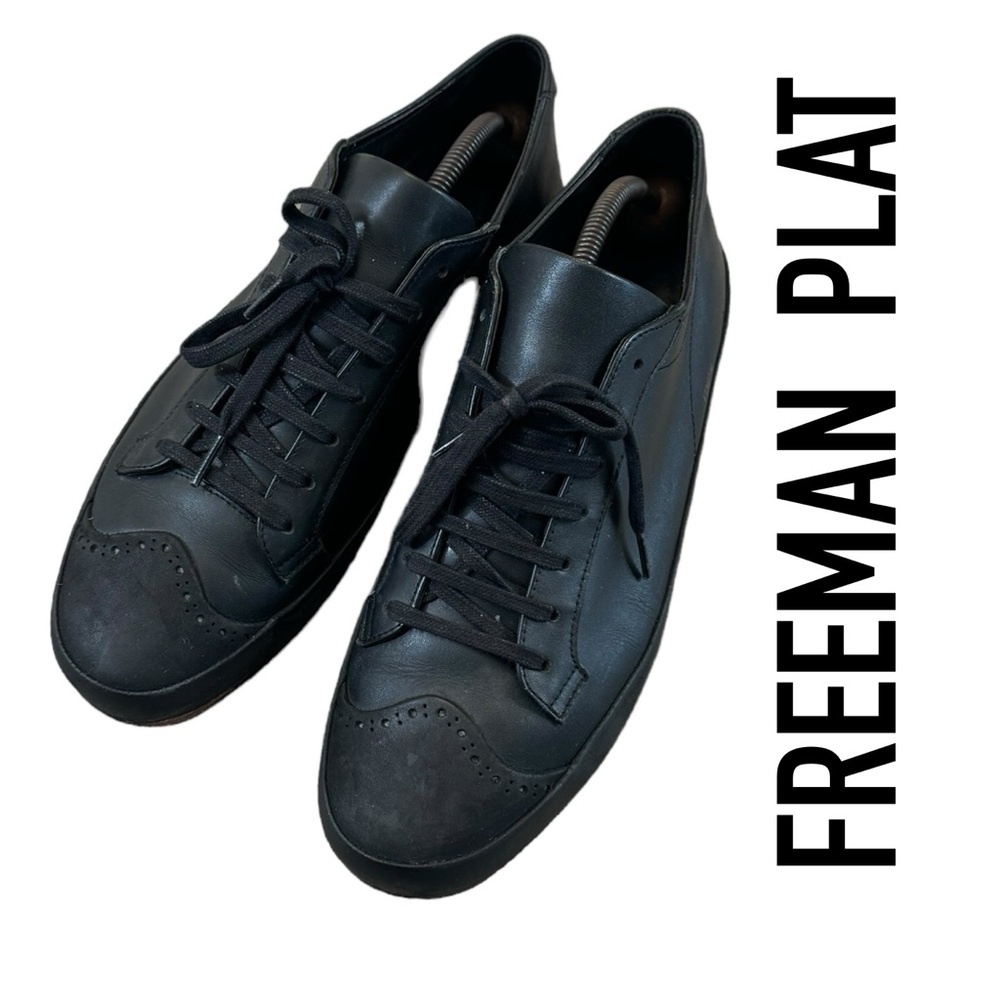 Freeman Plat Court Low Black Men’s Leather Shoes